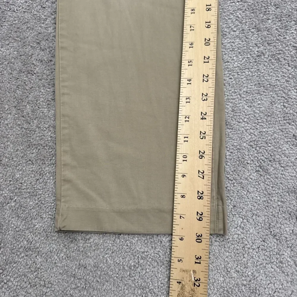 Banana Republic Tailored Slim Fit Non Iron Chino Pants Mens 34x32 Khaki Brown